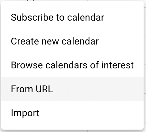 Select 'From URL' option
