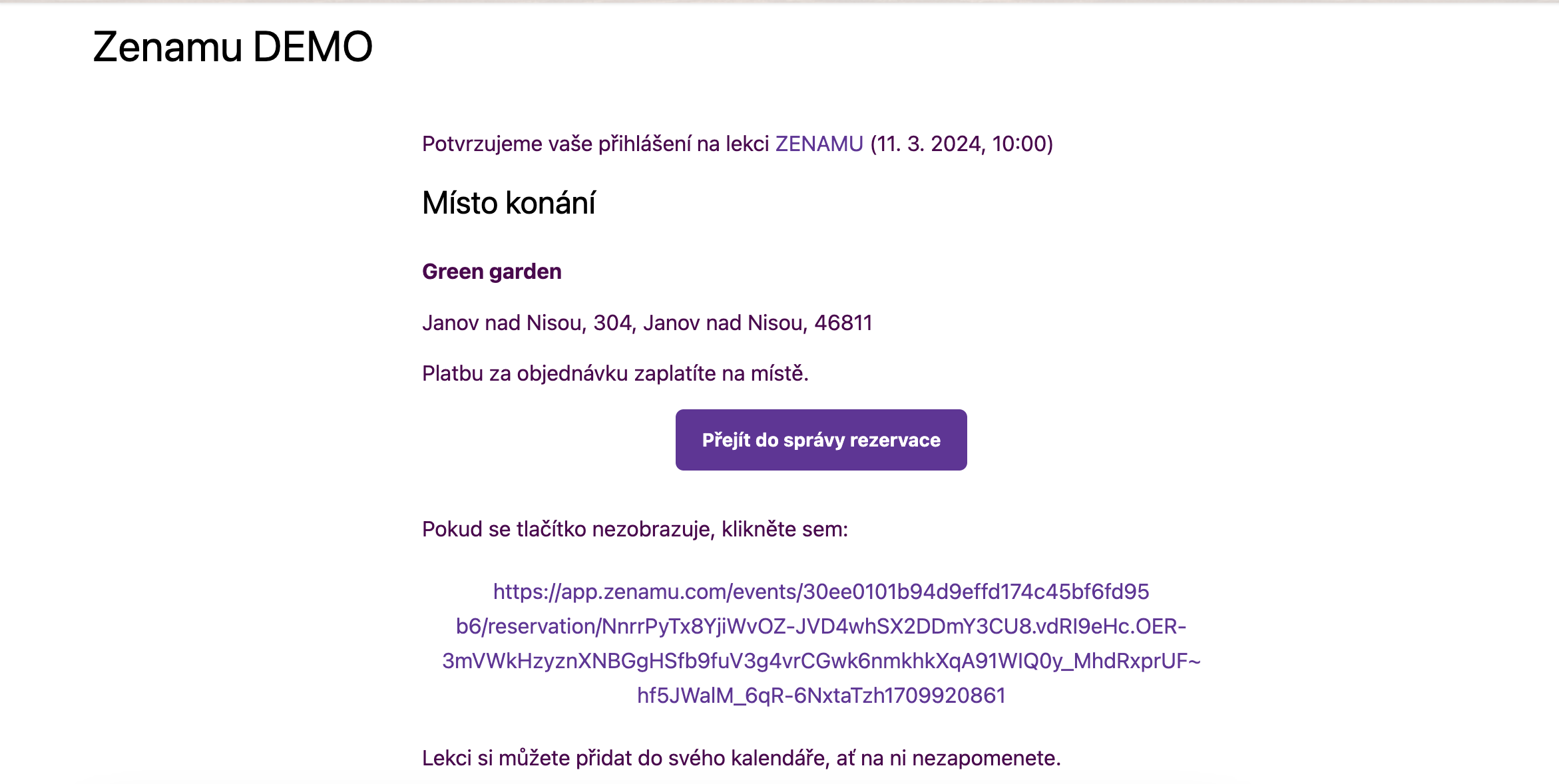 email my reservation