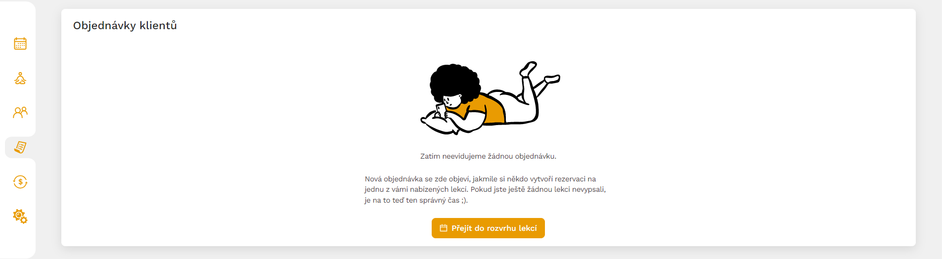 přehled objednávek klientů vašeho studia