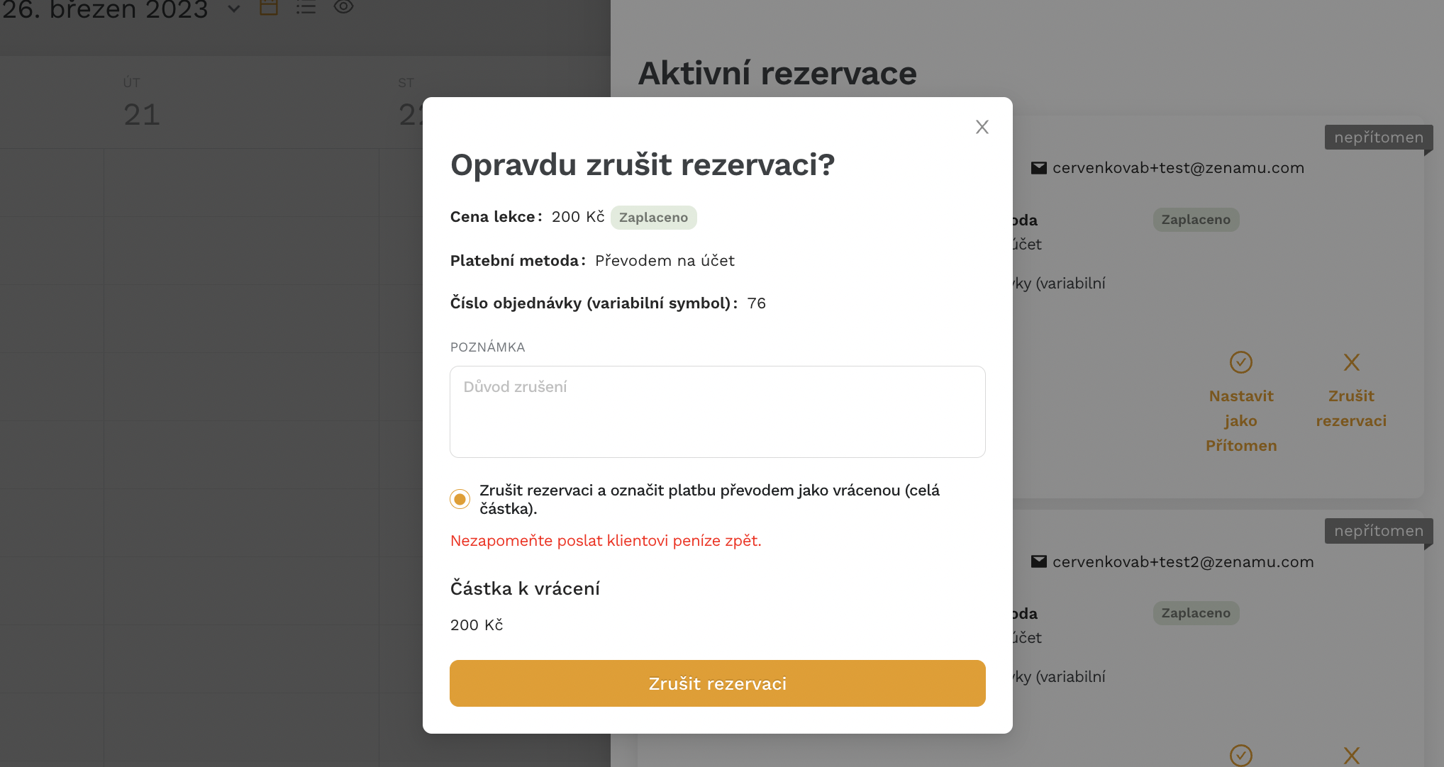 Jak zwrócić pieniądze po anulowaniu rezerwacji w Zenamu